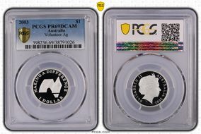 2003 $1 Volunteers Ag PR69DCAM