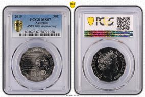 2019 50C ASIO 70th Anniversary MS67