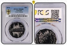 2014 50C Cocos Islands MS68