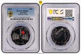 2014 50C Western Front Colorized MS68