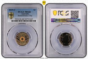 2015-C $2 Remembrance Day In Flanders Fields Colorized MS68