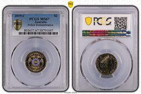 2019-C $2 Police Remembrance Colorized MS67