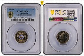 2019-C $2 Police Remembrance Colorized MS67