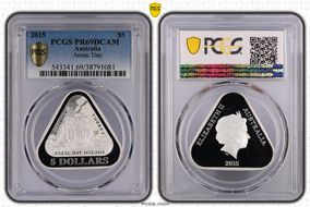 2015 $5 Anzac Day PR69DCAM