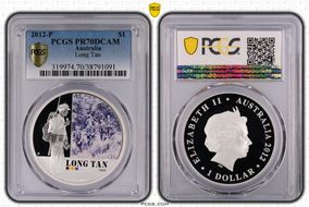 2012-P $1 Long Tan PR70DCAM