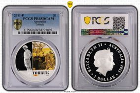 2011-P $1 Tobruk PR68DCAM