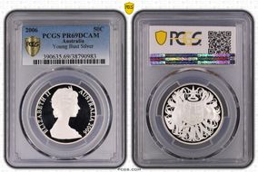2006 50C Young Bust Silver PR69DCAM