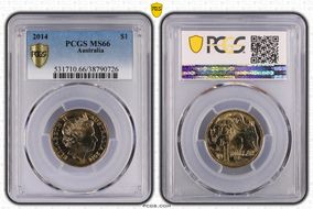 2014 $1 MS66
