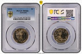 2014 $1 MS66