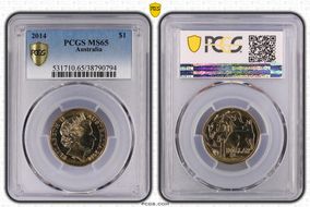 2014 $1 MS65