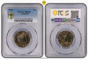 2014 $1 MS66