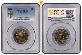 2014 $1 MS66