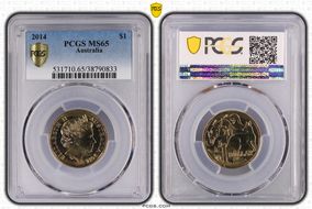 2014 $1 MS65