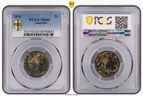 2014 $1 MS65