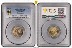 2013 $2 Coronation Colorized MS65