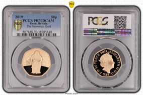 2019 50p The Snowman Au PR70DCAM