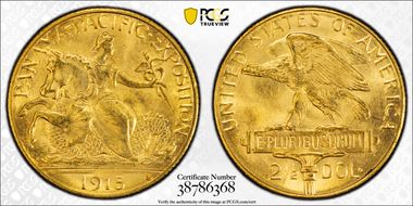 1915-S $2.50 Panama-Pacific MS67+