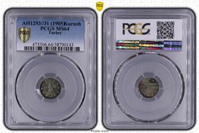 AH1293//31 (1906) Kurush KM-735 MS64