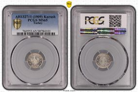 AH1327//1 (1909) Kurush KM-748 MS65