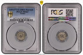 AH1277//2 (1862) Kurush KM-689 MS63