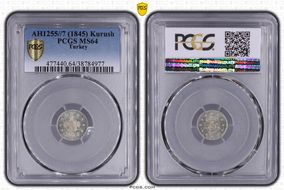 AH1255//7 (1845) Kurush MS64