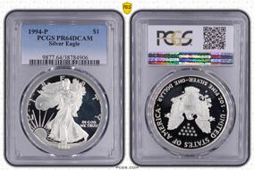 1994-P $1 Silver Eagle PR64DCAM