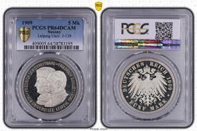 1909 5 Mk Leipzig Univ. J-139 PR64DCAM