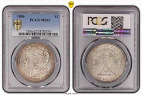 1886 $1 MS62