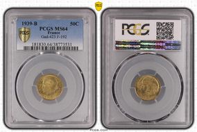 1939-B 50C Gad-423 F-192 MS64