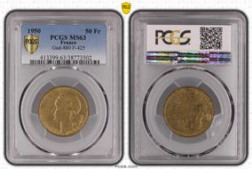 1950 50 Fr Gad-880 F-425 MS63