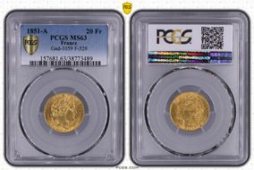 1851-A 20 Fr Gad-1059 F-529 MS63