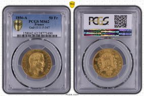 1856-A 50 Fr Gad-1111 F-547 MS62