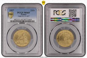 1927 2 Fr Gad-533 F-267 MS65