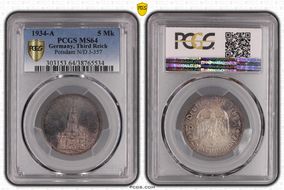 1934-A 5 Mk Potsdam N/D J-357 MS64