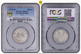 1915-D Mark J-17 Ag MS64