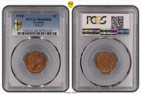 1928 1C KM-67 MS64RD