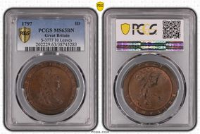 1797 1D S-3777 10 Leaves MS63BN