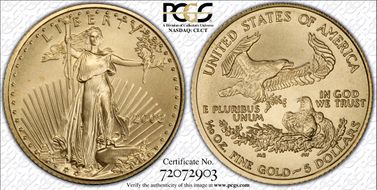 2003 $5 Gold Eagle MS70