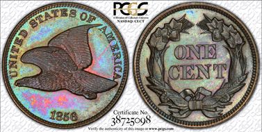 1856 1C Flying Eagle S-3 PR66