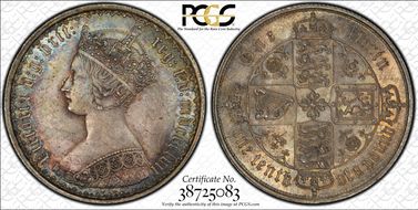 1857 Florin S-3891 MS65+