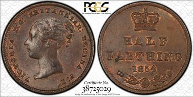 1854 1/2 Far S-3951 MS64+ BN