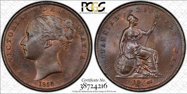 1858 1D S-3948 No WW MS65BN