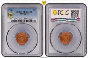 1958 1C MS65RD