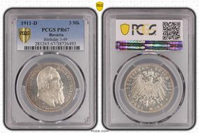 1911-D 3 Mk Birthday J-49 Ag PR67