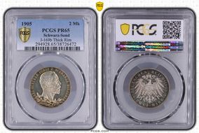 1905 2 Mk J-169b Thick Rim PR65