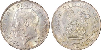 1920 6D S-4024 .500 Fine MS66