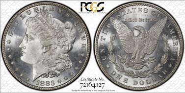 1883 $1 MS67+
