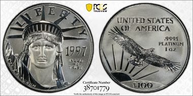 1997 $100 Statue of Liberty MS69