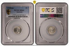 1938(m) 3D KM-37 Ag MS64