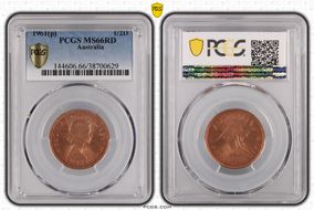 1961 Y. (p) 1/2D MS66RD